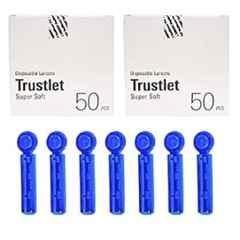 Arkray Trustlet 100 Pcs Disposable Sterile Lancets for Glucose Monitor