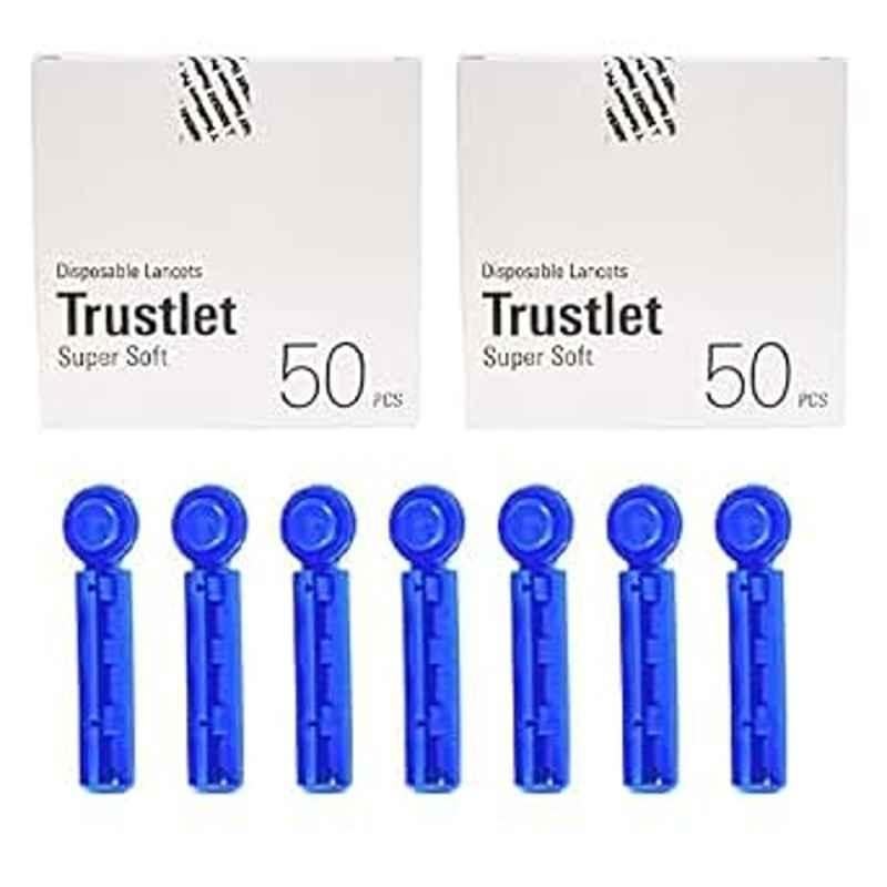 Arkray Trustlet 100 Pcs Disposable Sterile Lancets for Glucose Monitor
