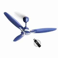 Longway Zephyr 28W 3 Blade 5 Star Ultra High Speed Silver Blue BLDC Ceiling Fan with Remote, Sweep: 1200 mm