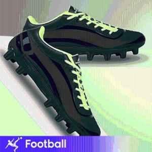Nivia Airstrike TPU Sole Black & Green Football Shoes for Men, Size: 6