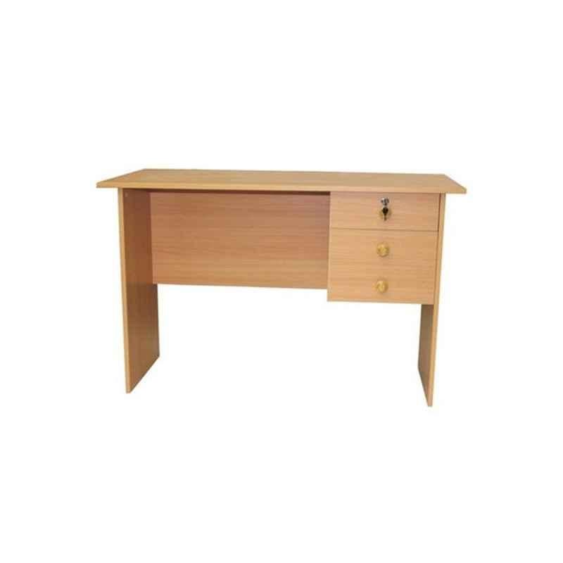 Galaxy 120x60cm Beige Office Table with 3 Drawers, GNAD-123