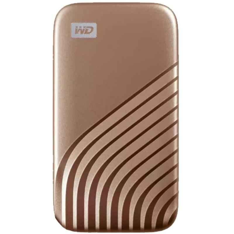 WD My Passport 500GB Gold External SSD, WDBAGF5000AGD-WESN