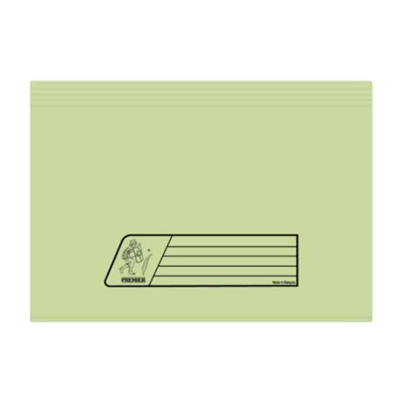 Premier FS 285 GSM Green Full Flap Document Wallet, (Pack of 5)