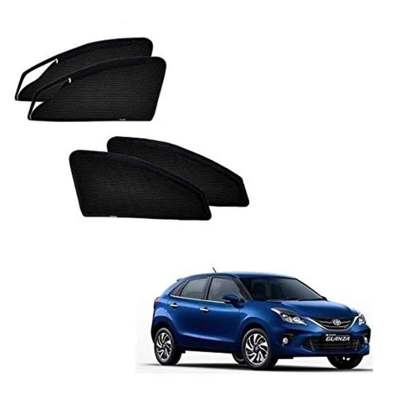 Kozdiko 4 Pcs Polyester Magnetic Zipper Car Sunshade Curtain Set for Toyota Glanza