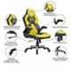 Caddy Yellow & Black Gaming Ergonomic Chair with Headrest, MISG8