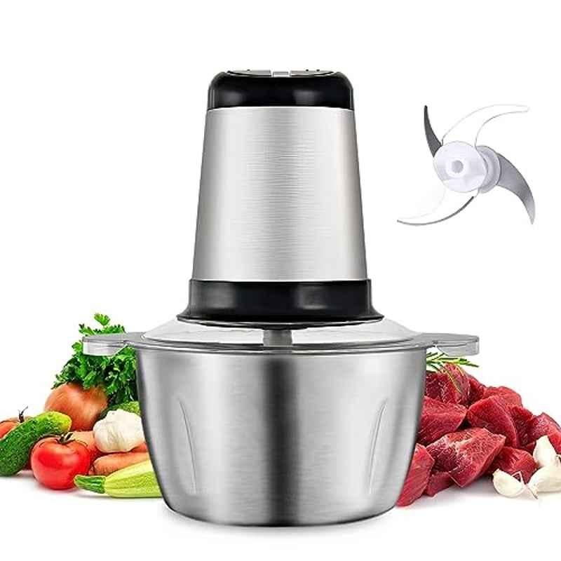 3L 400W Stainless Steel Grey Electric Meat & Vegetables Chopper
