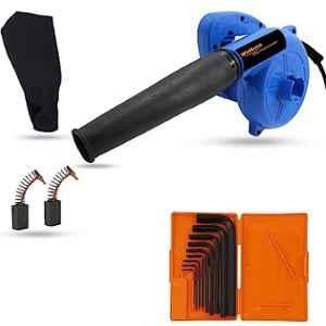 Walkers 800W Plastic Blue Electric Air Blower with Carbon Brushes, Gloves & 9 Pcs Allen Key, WKCB206