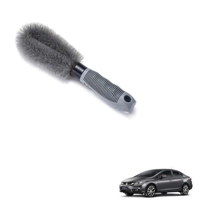 Kozdiko Plastic Grey Oval Car Alloy Wheel Rim Cleaning Brush for Honda Civic Old