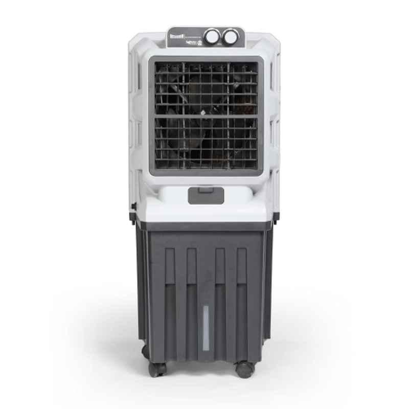 Summercool Solitaire 140W 75 Litre Polypropylene Off White & Blue Tower Air Cooler with Honeycomb Pad Cooling & 1 Year Warranty, SUMSOLI75LP1