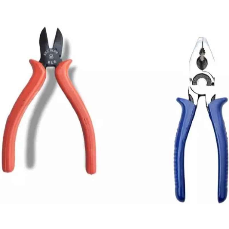 Sky Blue 2 Pcs 7.8 inch Lineman Plier Combo, SBE_PLIER_COMBO_MOD_00686