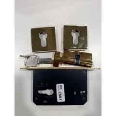 Plantex 50x50mm Brass PVD Gold Dead Lock for Main Door with 70mm Cylinder & 3 Computerized Keys, APS-3107