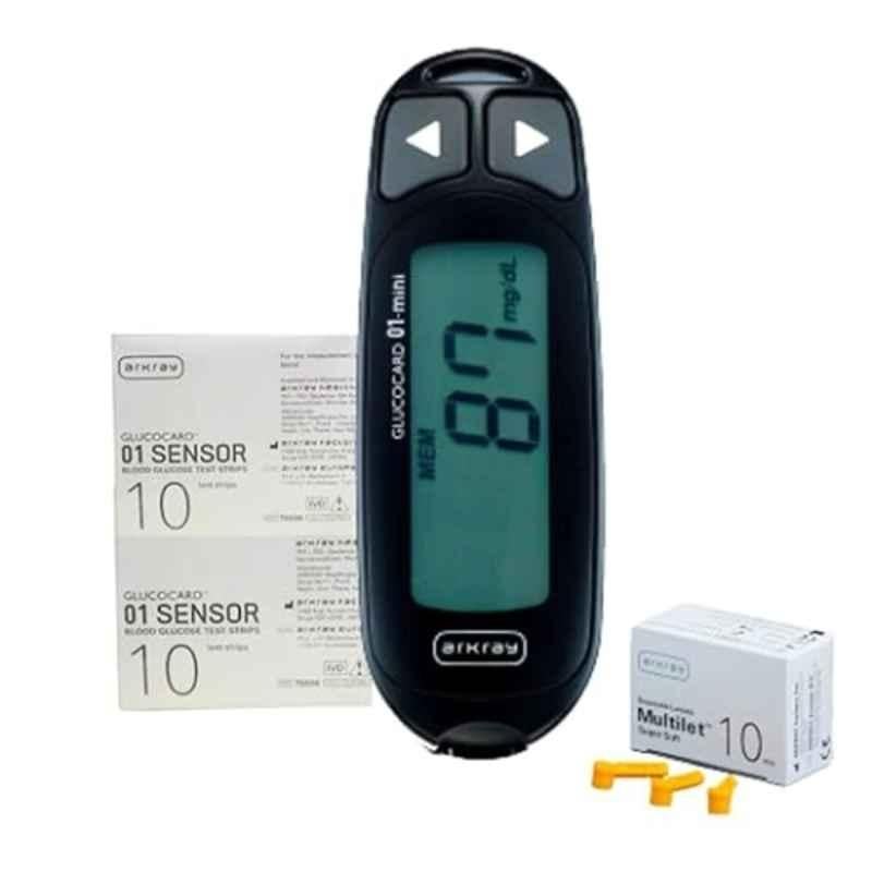 Arkray Max GlucoCard 01 Mini Blood Glucose Monitor with 20 Test Strips Kit