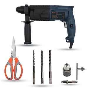 Walkers 750W Forward & Reverse Rotation Hammer Impact Drill Machine with 3 Bits, Drill Chuck, SDS Adapter & Scissior, WKCB335