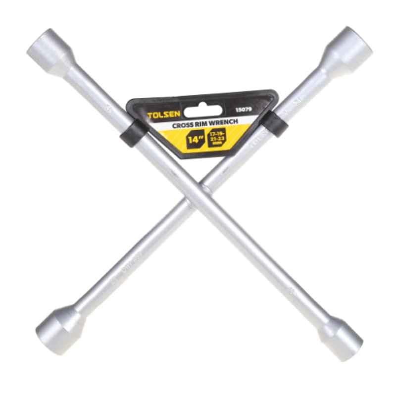 Tolsen 14 inch CrV Powder Coated Cross Rim Wrench, 15079