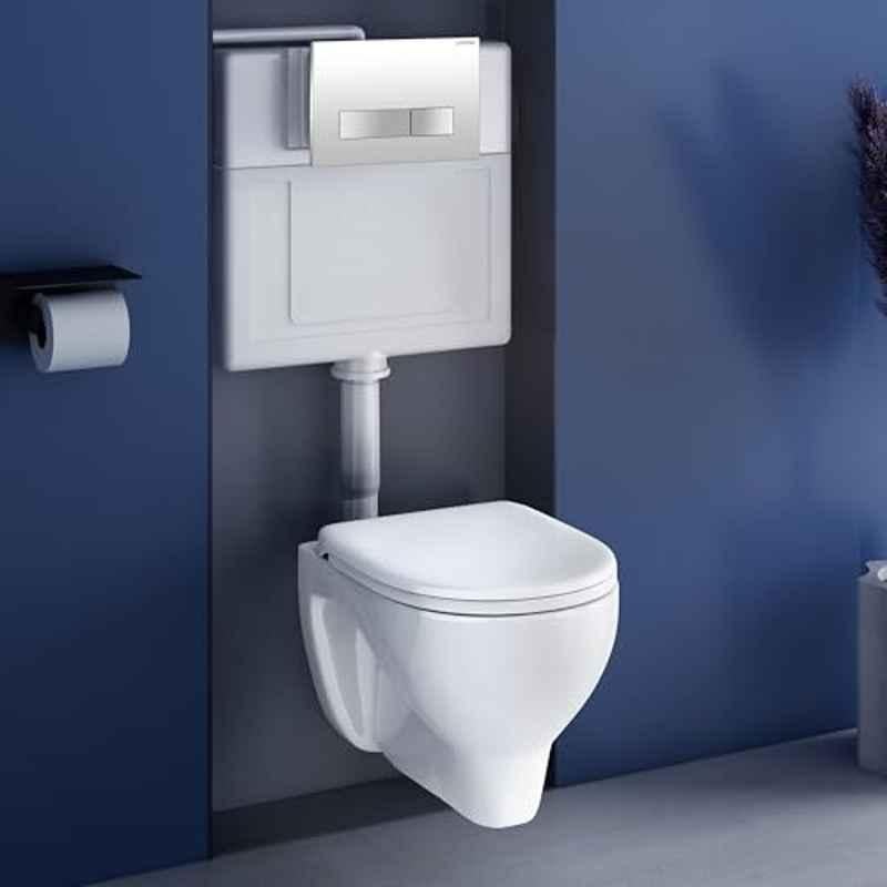 Plantex Ceramic White Wall Hung Commode with Dual Flush Tank, APS-774-4503