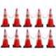 Ladwa 750mm Superior Reflective Strips Collar Road Traffic Cone with 10m Chain & 10 Hooks, LSI-BC-P10 (Pack of 10)