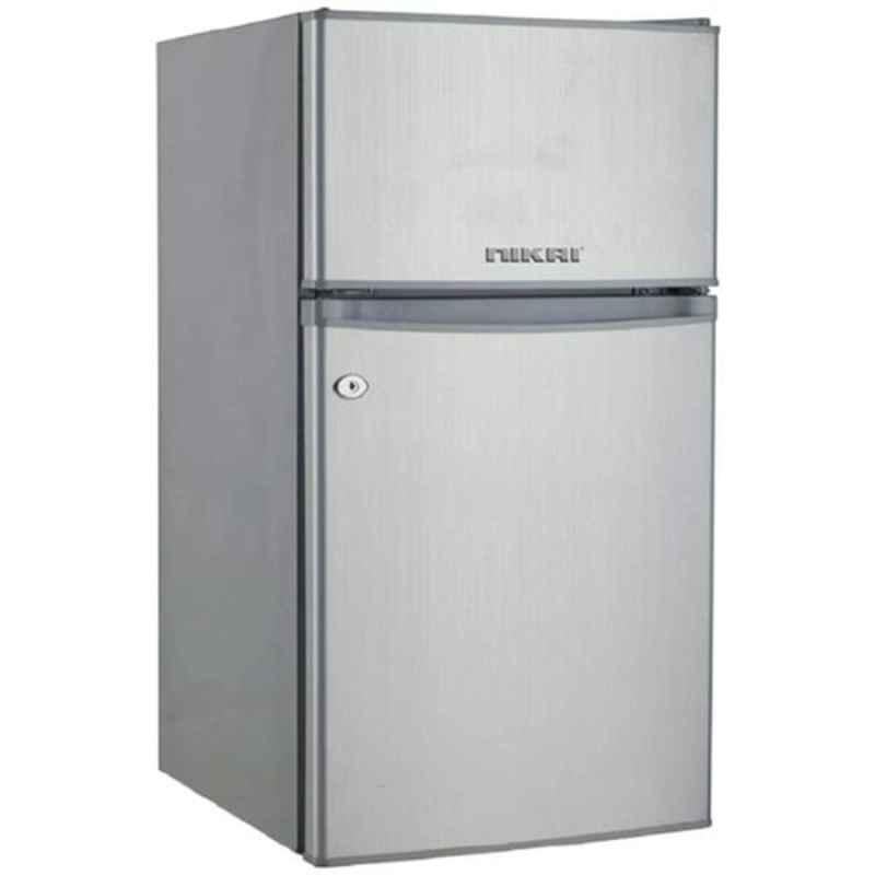 Nikai 135L Grey Double Door Refrigerator