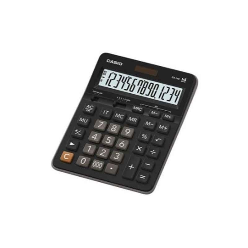 Casio GX14B 207.5x159x34.3mm Black 14 Digit Practical Calculator