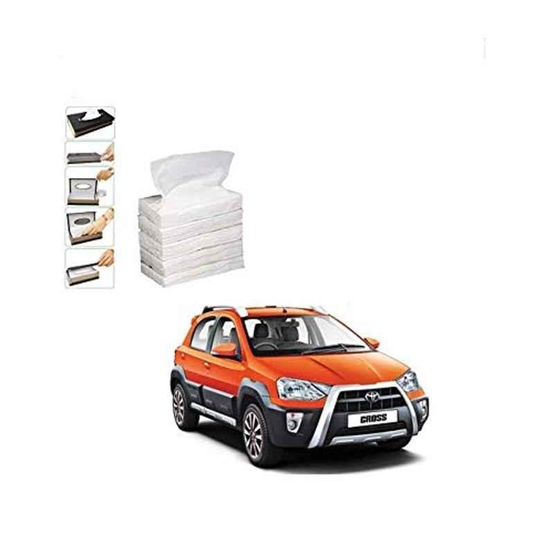 Kozdiko 100 Pulls Dispenser Box Refiller Tissue Paper with 200 Sheets for Toyota Etios Cross (Pack of 5)