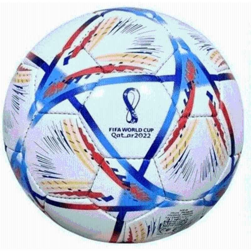 HTM Qatar World Cup Football with Pump |Size 5 for Outdoor Football, Size: 5 (Pack of 2)