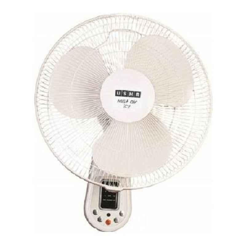 Usha Mist Air Icy 60W White Wall Fan without Remote, Sweep: 400mm