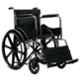 Arcatron 100kg Metal Chrome Plated Black Foldable Wheelchair with Sturdy X-Frame, FSC100