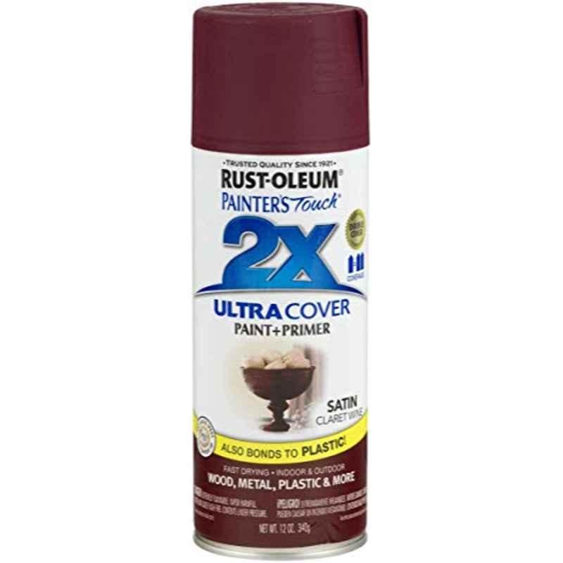 Rust-Oleum Painters Touch 12oz Claret Wine Satin 2X Ultra Cover Spray Paint, 249083
