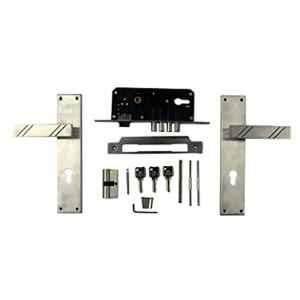 Voltizi Altis ‎Stainless Steel ‎Matt Finish Mortise Bedroom Door Lock Set with 4 Latches Both Side Key Cylinder & Pull Handle