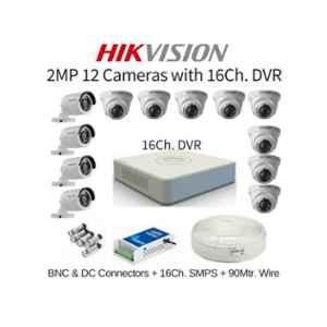 Hikvision 12 Cameras 2MP with 16 Channel DVR Combo Kit