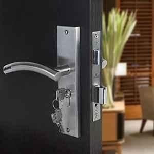 Voltizi 8 inch Stainless Steel Cylindrical Plate Mortise Door Lock Set with 3 Keys, MG1101