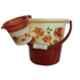Joyo 3 Pcs 25L Plastic Brown Bucket, Small Bathroom Stool & 1500ml Matching Mug Set