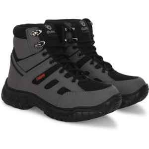 Ozarro Genuine Leather Steel Toe Grey Safety Shoes, S4450, Size: 9