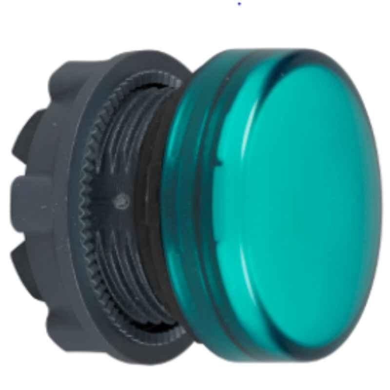 Schneider Harmony 22mm Green Plain Lens Pilot Light Head for BA9S Bulb, ZB5AV03