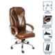 MRC Dragon Brown Chromium Steel & Wood High Back Revolving Office Chair