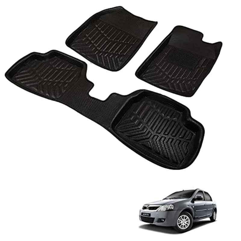Kozdiko 3D Black Car Foot Mat Set for Mahindra Verito, dshbdhb22