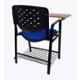 VJ Interior 28x24x24 inch Metal Blue Training Chair with Writing Pad Handle