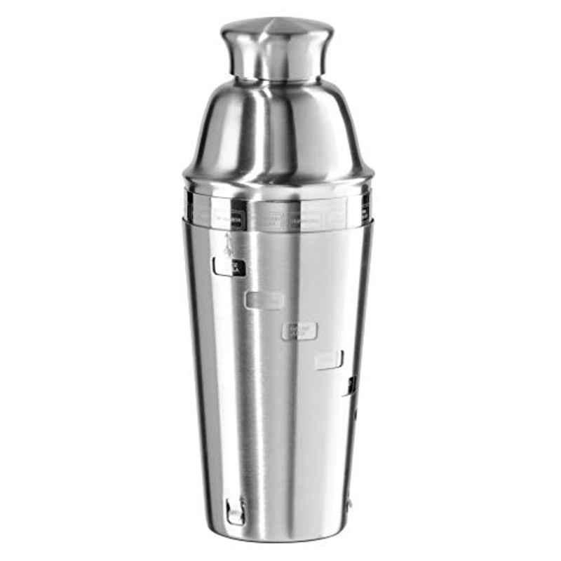 Oggi Dial a Drink 15 Recipe Stainless Steel Conical Shaker, 7007