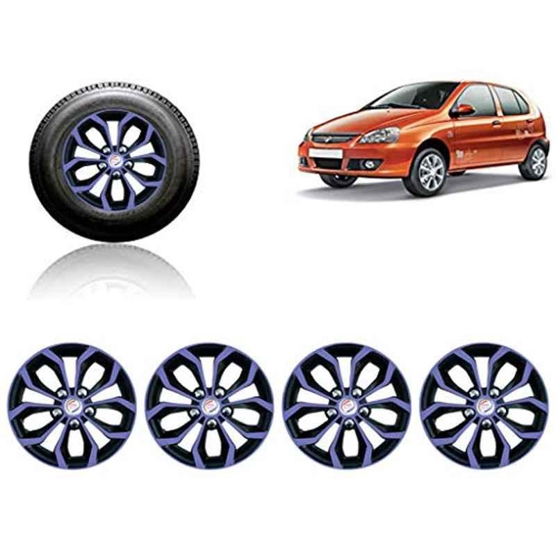 Auto Pearl 4 Pcs 13 inch ABS Violet & Black Car Wheel Cover Set for TATA Indica