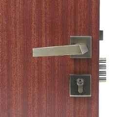 Handle Waala Rose Sana 60mm Stainless Steel Antique Brass Finish Cylindrical Plate One Side Key Mortise Door Lock Set