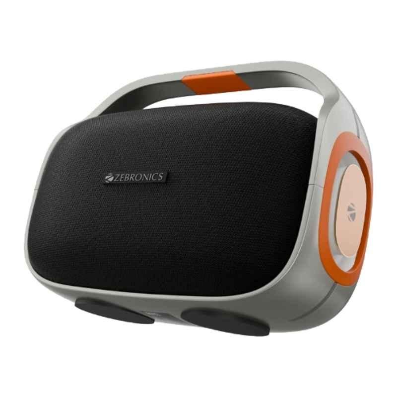 Zebronics Sound Feast 270 60W Silver Orange Portable Bluetooth Speaker with Dual Passive Radiator & TWS Function, SSPK 8