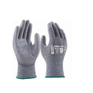 Tungsten Safety TEREX-5D PU Coated Grey Silicone Free Safety Gloves, Size: 8  (Pack of 600)