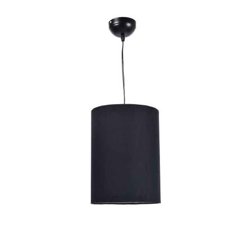 Tucasa Iron Cylindrical Shaped Pendent Light with Black Shade, HG-31