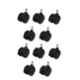 Nixnine Standard Office Revolving Chair Replacement Wheels with Lock, LK_BLK_10PS (Pack of 10)