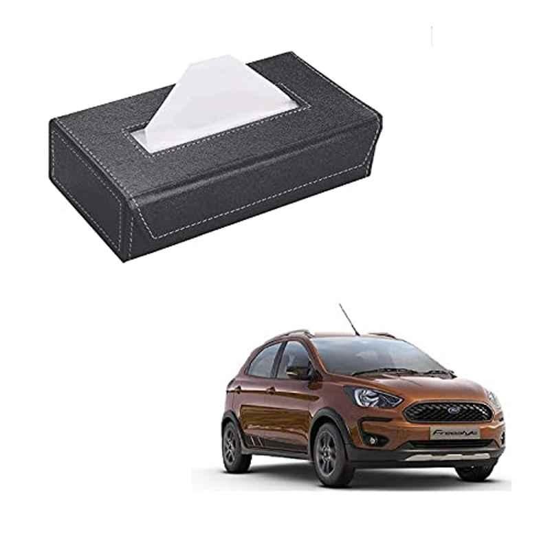 Kozdiko 100 Pulls PU Leather Grey Car Tissue Paper Box with 200 Sheets for Ford Freestyle