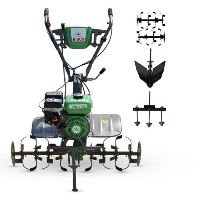 RBW R-505 7.5HP 245cc Metal Green & Black Petrol Operated Heavy Duty Power Weeder Machine