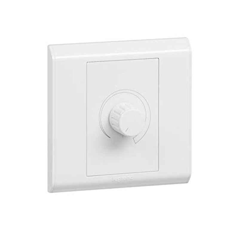Legrand Belanko 1 Gang 1000W 2 Way Thermoplastic White Rotary Dimmer Switch, T084