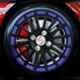 Auto Pearl 4 Pcs 15 inch ABS Black & Blue Press Fitting Wheel Cover Set for Mahindra TUV 300