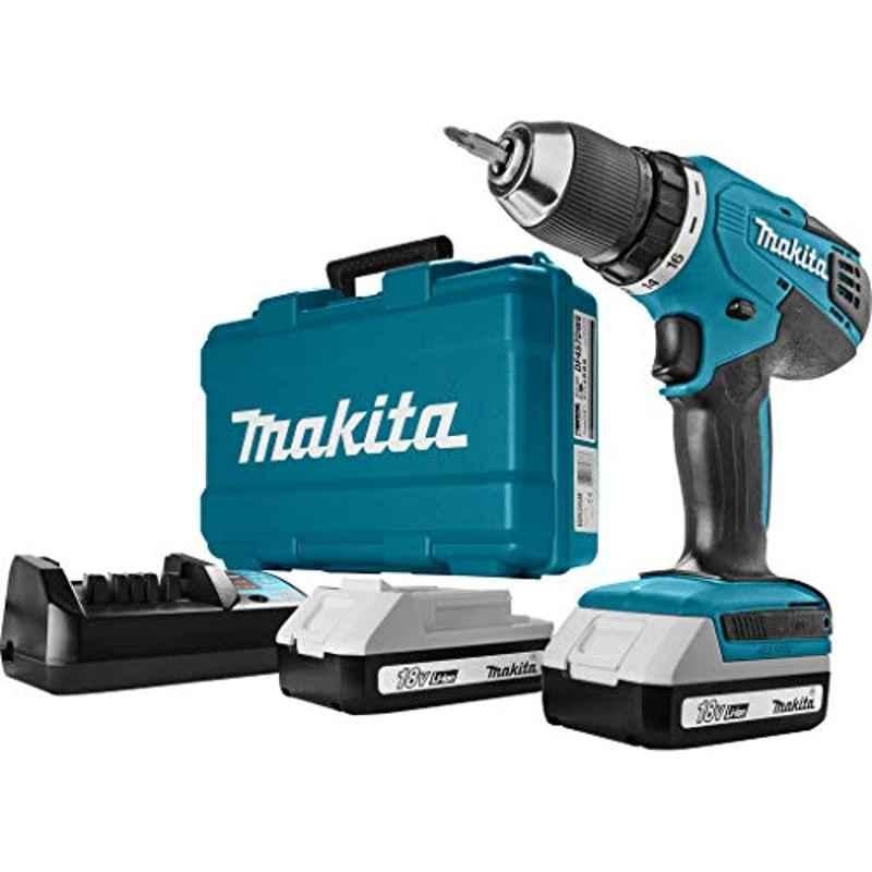 Makita Hp457Dwe-18V G-Series Lithium-Ion Cordless Percussion Driver Drill, 13mm, With 2x18V 1.5Ah Batteries And Charger