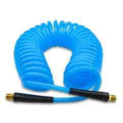 Avagard 6mm 5m Polyurethane Blue Braided Recoil Air Hose with Fitting, ZABR0605