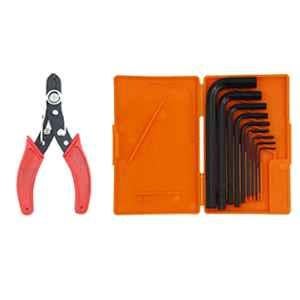 Hillgrove HGCM6M1 9 Pcs Carbon Steel Full Hex Allen Key Kit with Wire Cutter Bolt Spanner Wrench Set